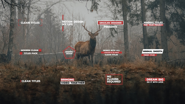 Clean Titles  AE Titles template preview