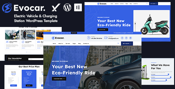 Evocar – Electric Vehicle & Charging Station WordPress Theme