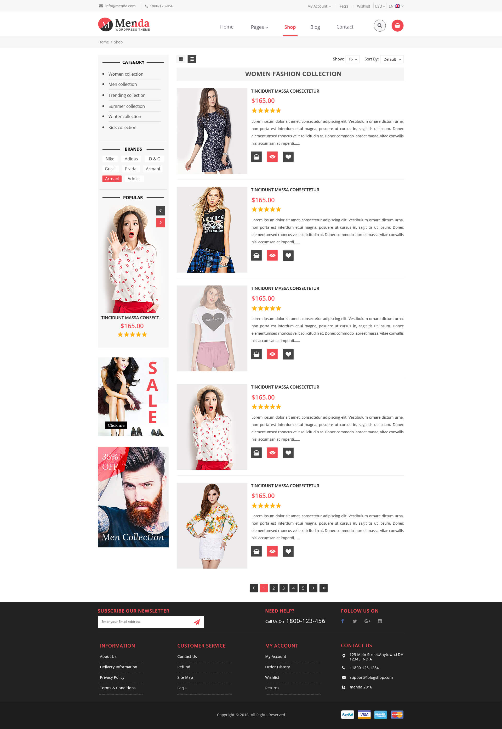 Menda - eCommerce Html Template by TmdStudio | ThemeForest