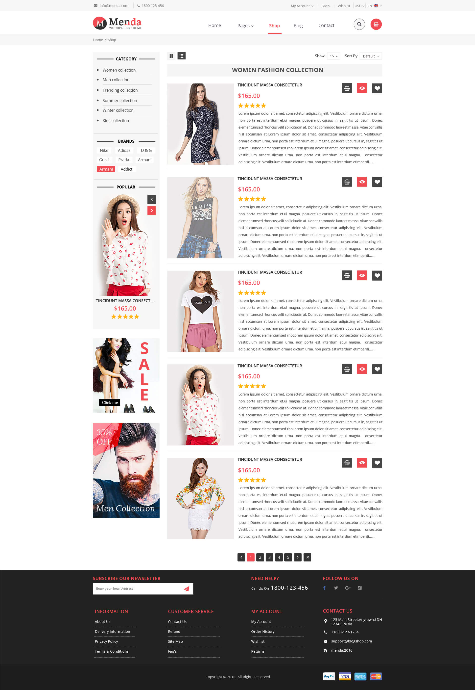 Menda - eCommerce Html Template by TmdStudio | ThemeForest