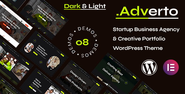 Adverto – Startup Business Agency & Creative Portfolio WordPress Theme