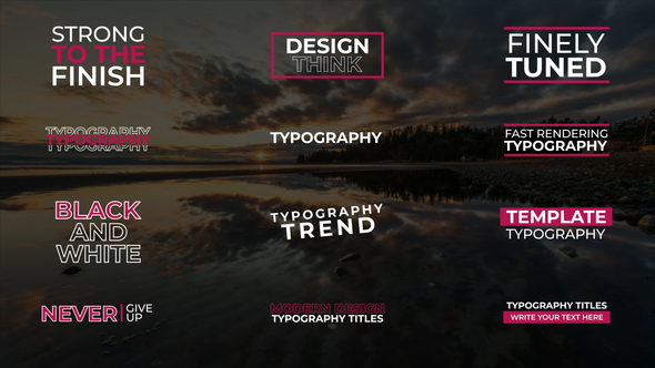 Typography Titles | AE Titles template preview