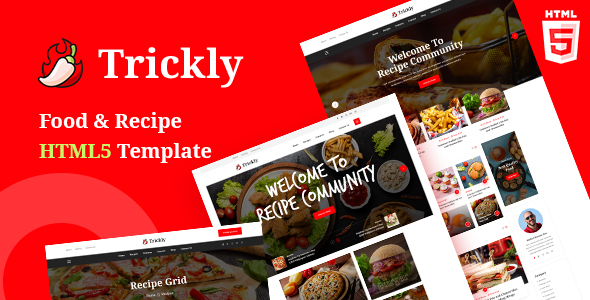 Trickly | Food Recipe HTML5 Template