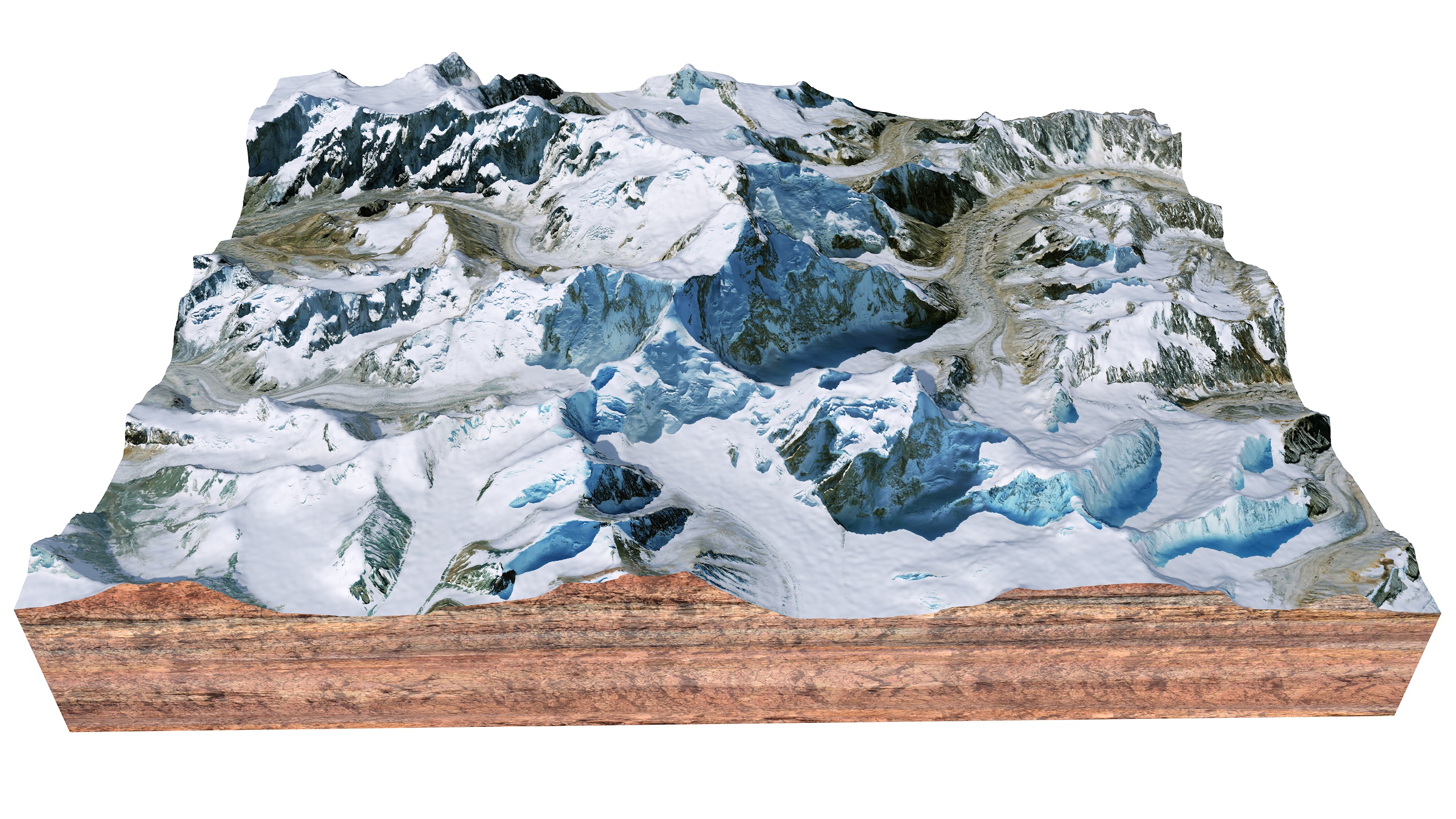 Kamet Mountain Uttarakhand India Terrain 3d model by TurboCG | 3DOcean, image size:2560x1440