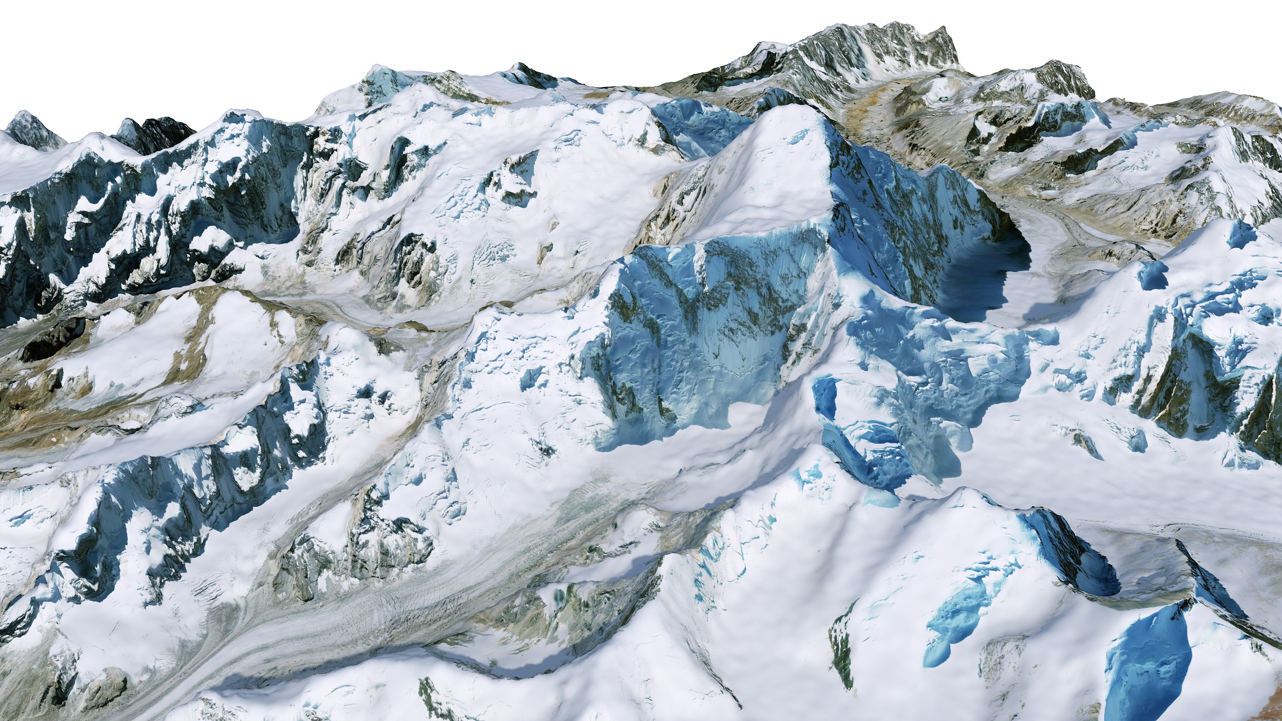 Kamet Mountain Uttarakhand India Terrain 3d model by TurboCG | 3DOcean, image size:2560x1440