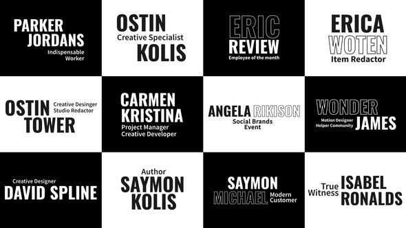 Lower Thirds Titles Titles template preview