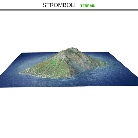 Stromboli Terrain 3d model