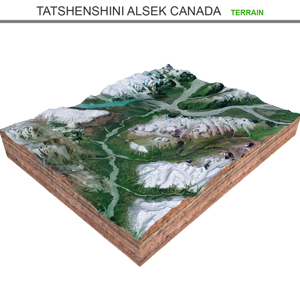 Tatshenshini Alsek Canada Terrain 3d model