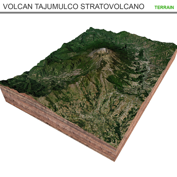 Volcan Tajumulco Stratovolcano Guatemala Terrain 3d model