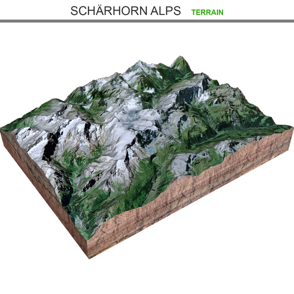 Scharhorn Alps Terrain 3d model