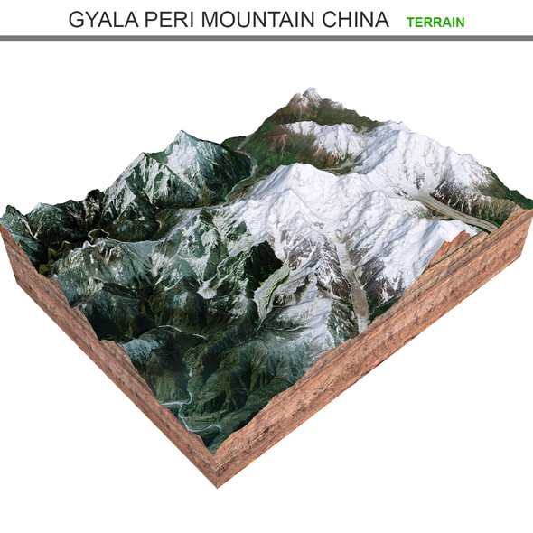 Gyala Peri Mountain China Terrain 3d model
