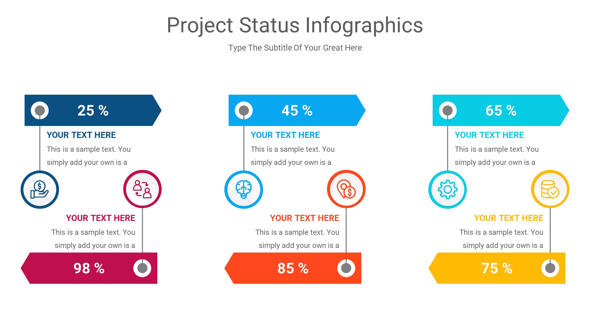 Project Status infographics Keynote Template Presentation, Presentation ...