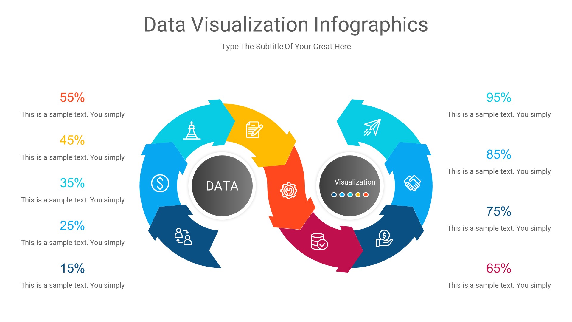 Data Visualization Keynote Infographics Slides, Presentation Templates