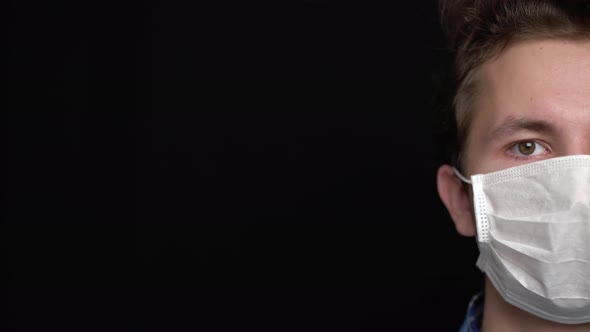 Boy Feeling Sick and Wearing Mask alt