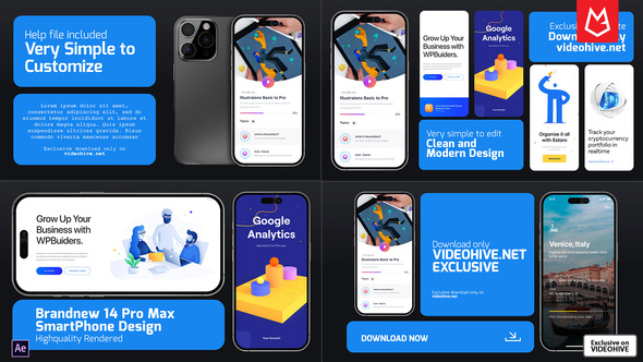 Pro14 Phone App Promo Mockup Product Promo template preview