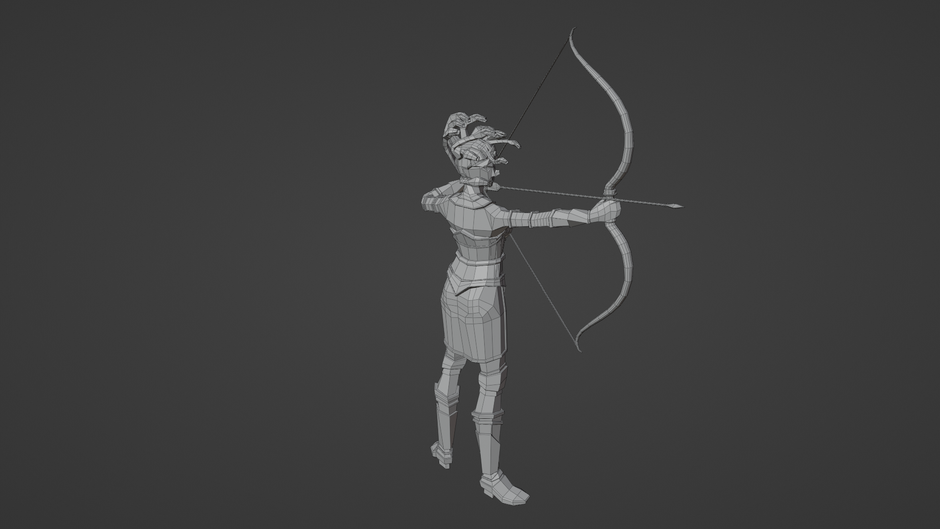 Medusa Gorgon Snake goddess Mythical Horrific Low poly Rigged by Atlant3D