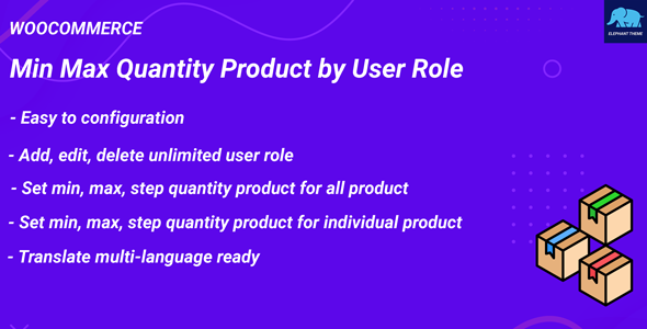 Min Max Quantity Product by User Role for WooCommerce