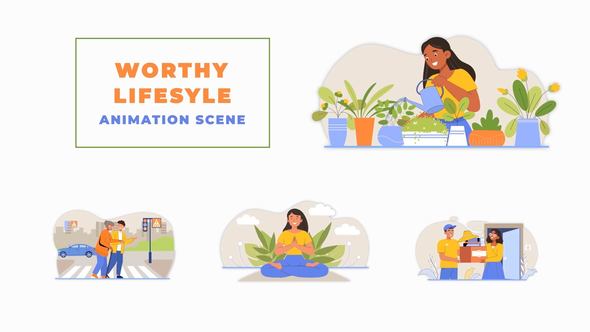 Worthy lifestyle After Effects Animation Scene