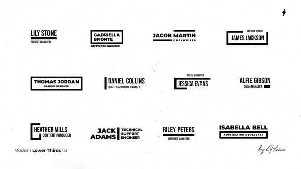 Modern Lower Thirds - AE Elements template preview