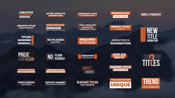 Minimal Simple Titles | AE Titles template preview