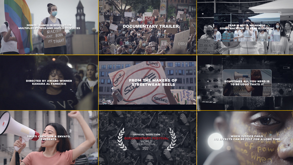 Documentary Minimal Video Displays template preview