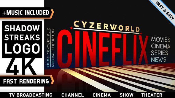 Logo Shadow Streaks - Theater Cinema Stage Video Displays template preview