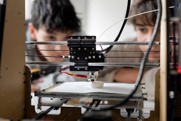 Kids Learning 3D Printing In The Lab Stock Photo By Stockasso | PhotoDune