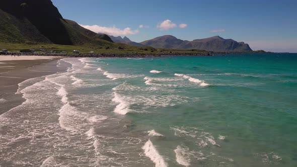 Beach Lofoten Islands is an Archipelago in the County of Nordland, Norway alt
