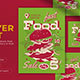 Green Hand Drawn Fast Food Sale Flyer Set