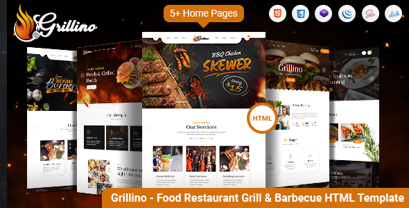 Marvelous Grillino - Barbecue Grill & Food Restaurant HTML5 Template