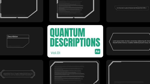 Quantum Descriptions 01 for After Effects Titles template preview