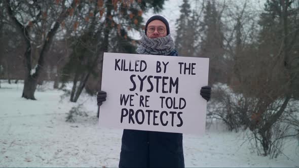 Killed By The System We`Re Told Protects Slogan Expresses Anger Towards Violence alt