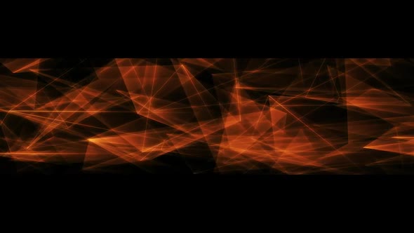 Gold Polygonal Particles Background Ultra Wide