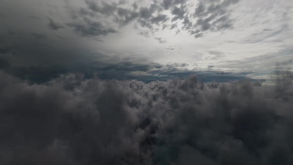 Flying In The Cinematic Grey Clouds