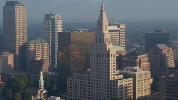 Travelers Tower and Commercial buildings in Hartford alt