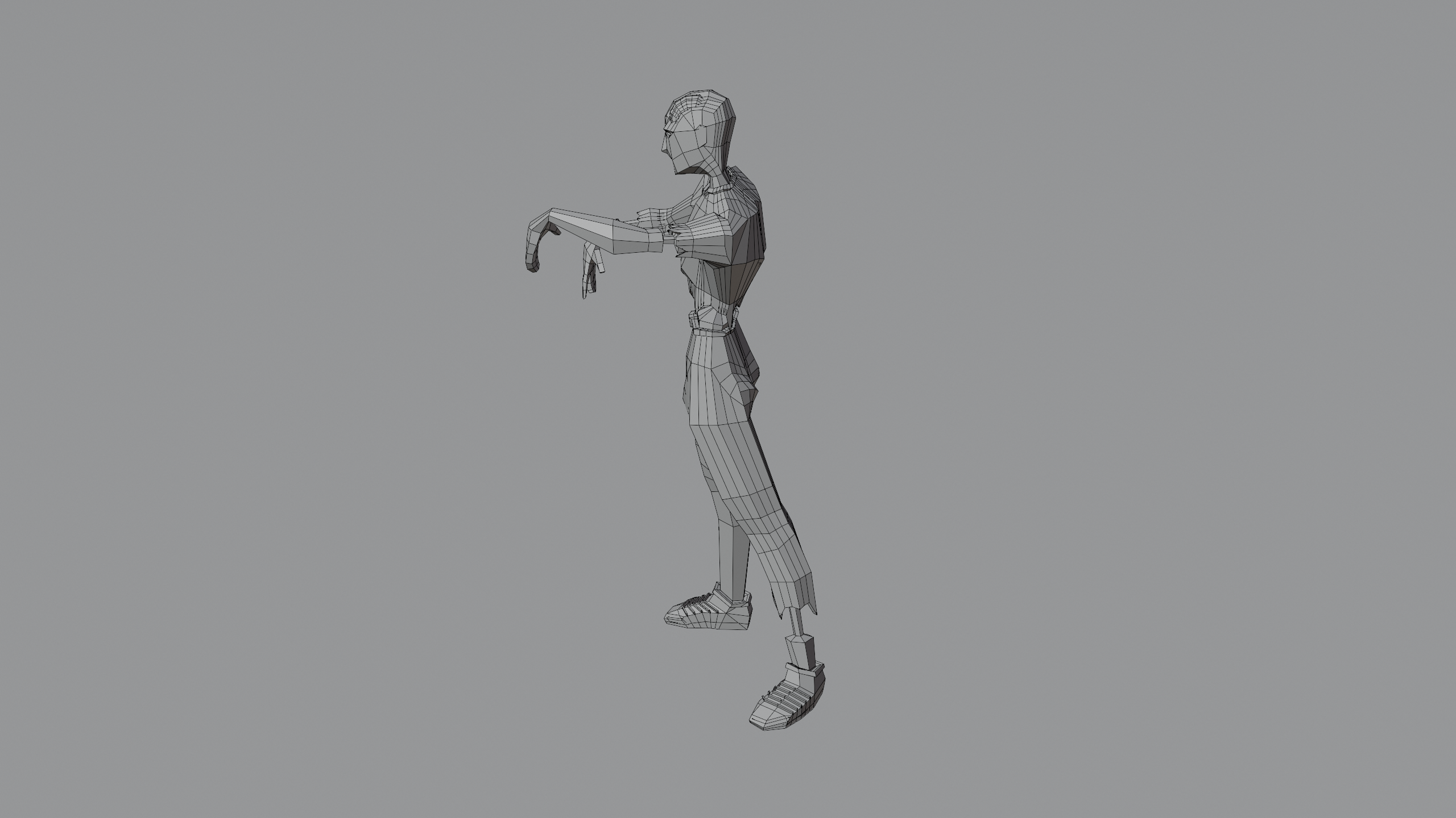 3D model Goul Zombie VR / AR / low-poly