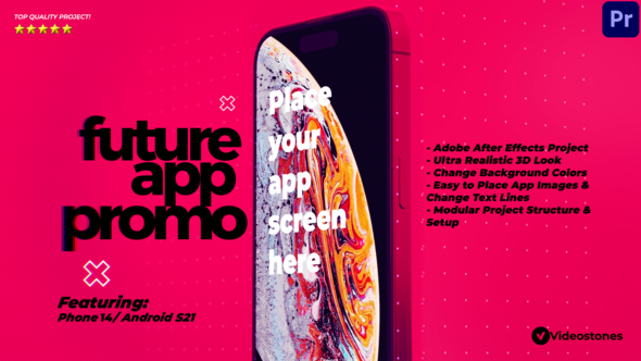 Future App Promo | 3d Mobile Mockup | App Demo Video | Android App Presentation | Premiere Pro