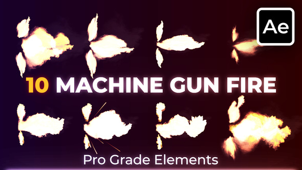 Machine Guns Muzzle Flash Gunfire