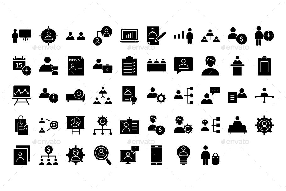 Human Resources Icons Pack | AI | EPS, Icons | GraphicRiver