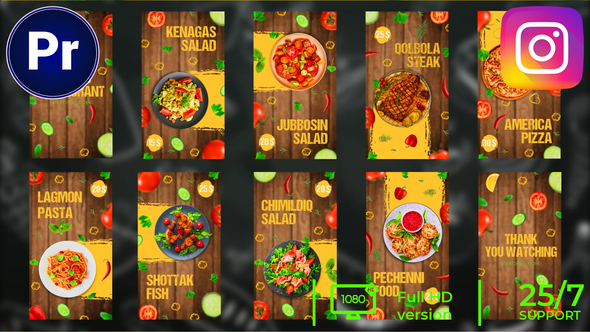 10 In 1 Stories Food Promo Instagram MOGRT