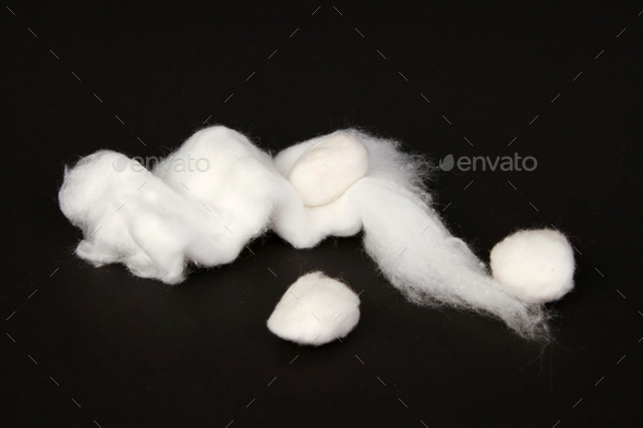 colored cotton balls Stock Photo by wirestock