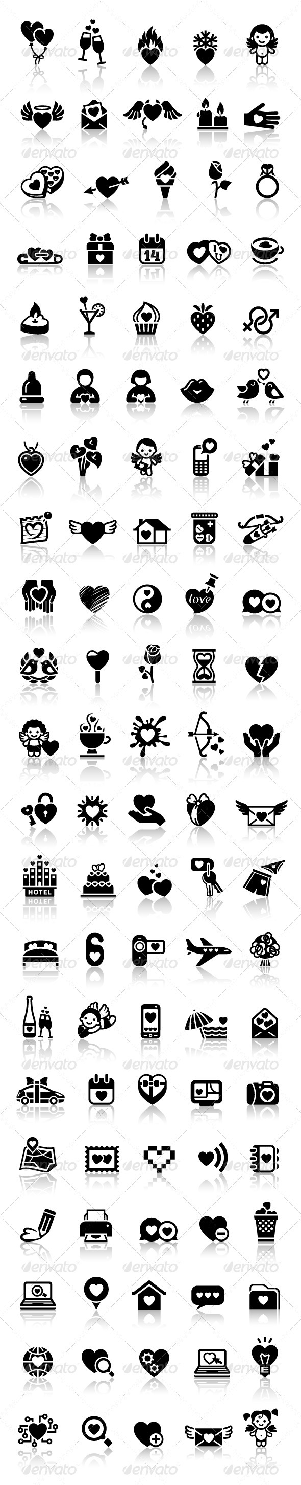 Set love icons - Seasons/Holidays Conceptual