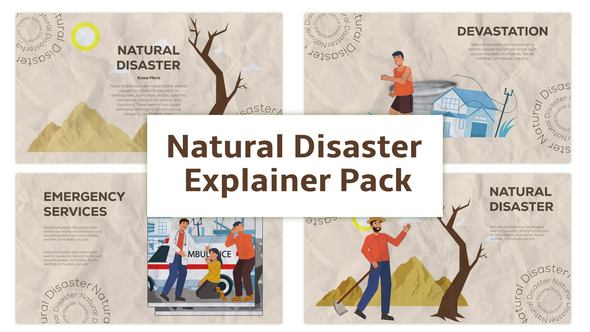 Natural Disaster Explainer Animation Scene Pack