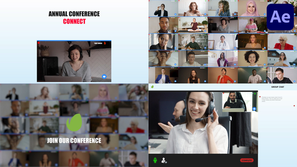 Video Conference Multiscreen for After Effects