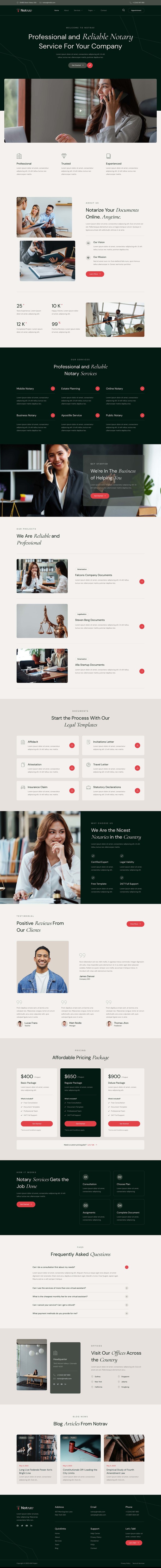 Notrav - Notary Public & Legal Services Elementor Template Kit