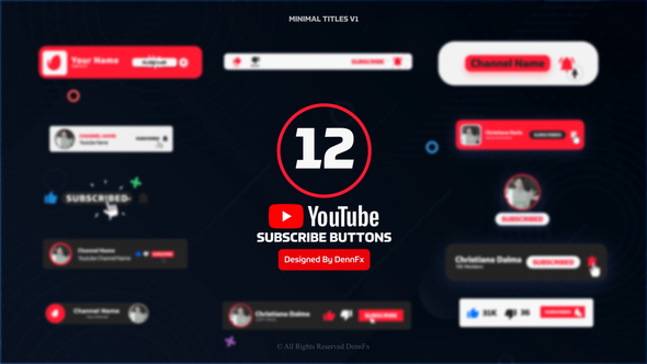 Youtube Subscribe Buttons Pack