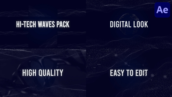 HiTech Waves Pack for After Effects