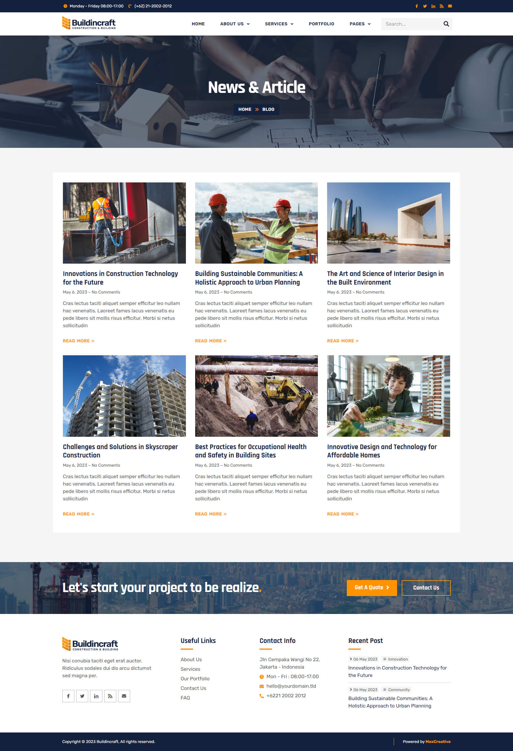 BuildinCraft- Construction & Building Elementor Template Kit by moxcreative