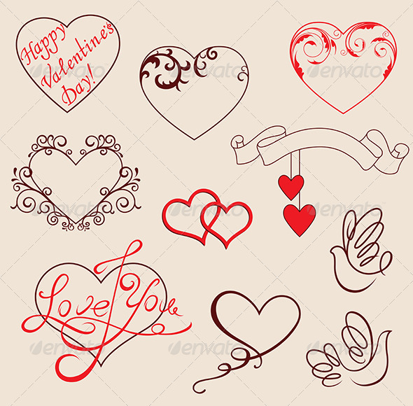 Valentine's design elements - Valentines Seasons/Holidays