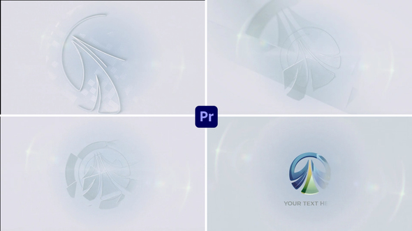 Simple Clean Corporate Glass Shatter Logo